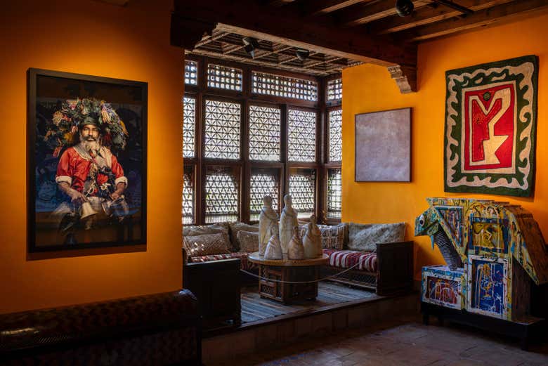 Interior de la Casa Hassan Fathy del Museu Sa Bassa Blanca