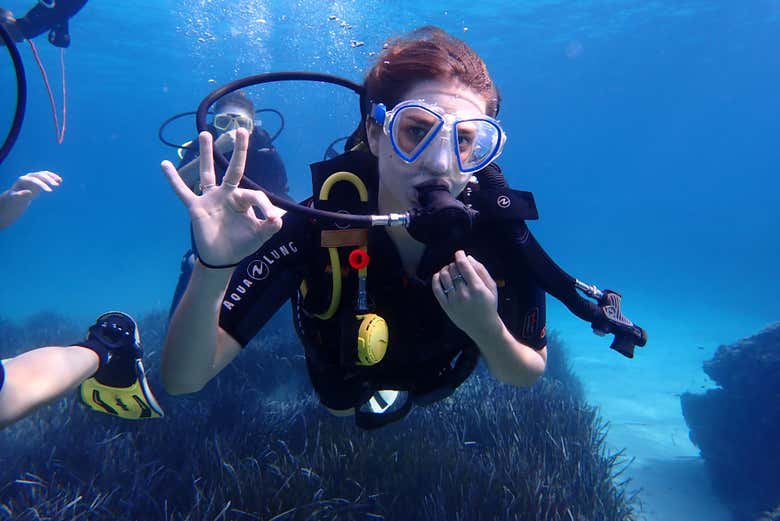 ¡Todo Ok en el bautismo de buceo!